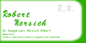 robert mersich business card