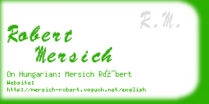 robert mersich business card